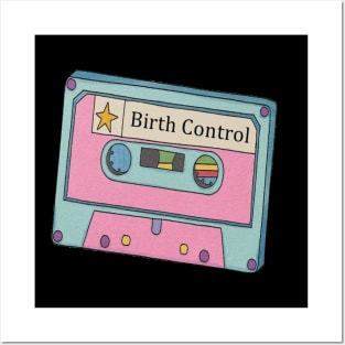 Vintagea Cassette Tape Birth Control Posters and Art